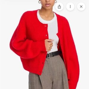 French Connection Fluffy Knit Women Cardigan - Mars Red
